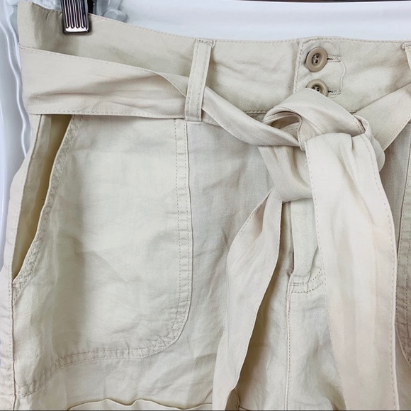 Cotton On / Tan Tie Waist Cuffed Shorts - Picture 3 of 7